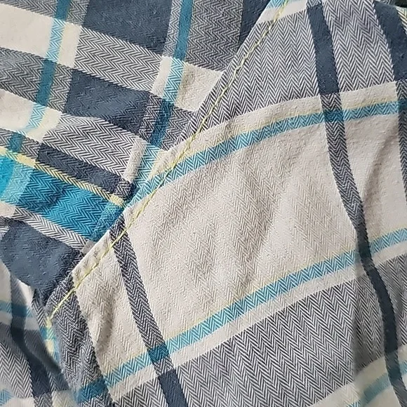 Columbia cotton plaid blue long-sleeve button-down camping outdoors shirt Sz XXL - Picture 9 of 9